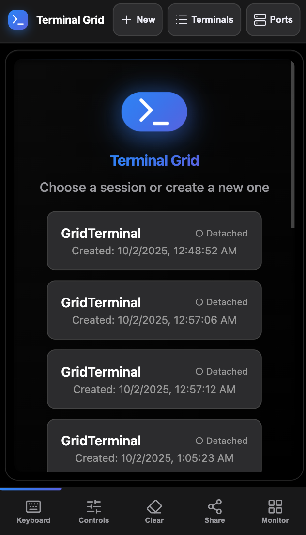Terminal Grid Mobile